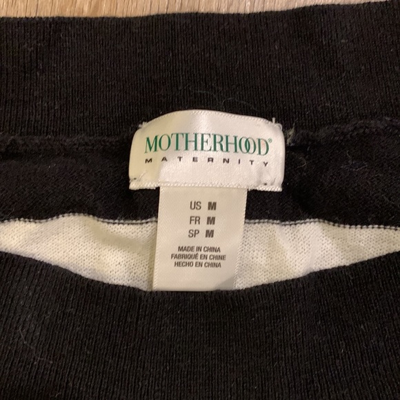 Motherhood Maternity Black and white striped sweater, 3/4 sleeve length Size M - Picture 2 of 2